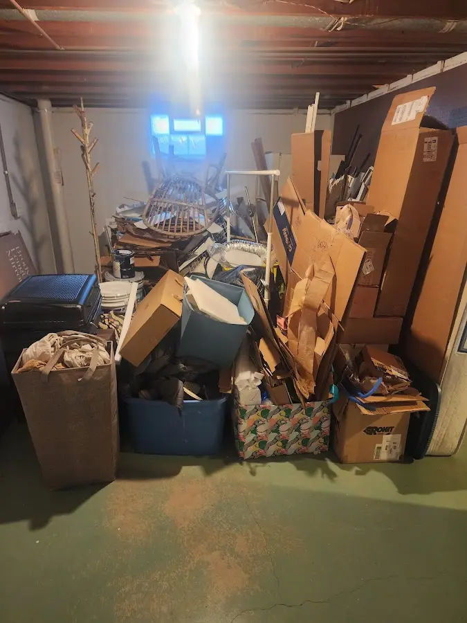 Roll-off dumpster container at job site for Construction Dumpster Rental in Waukon